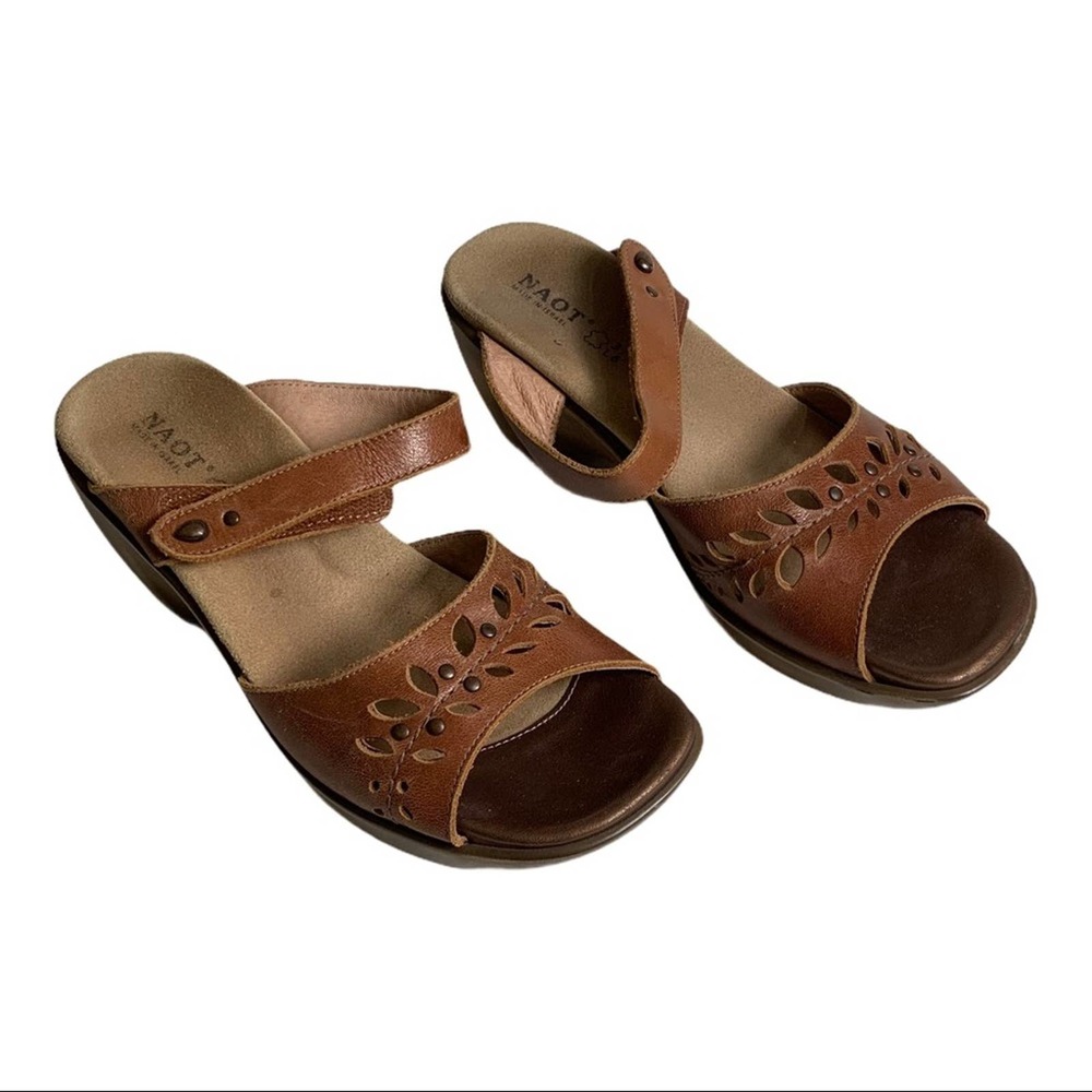 Naot Brown Leather Sandals 6 Comfort Shoe